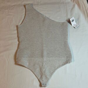Abercrombie & Fitch One Shoulder Ribbed Bodysuit Size M